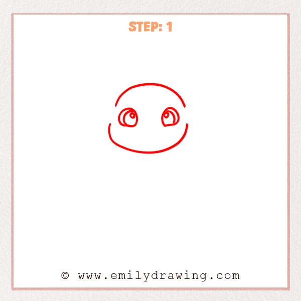 how to draw a ninja turtle - Step 1